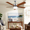 Devanti 52'' Ceiling Fan w/Light Wall Control 2-sided Blades