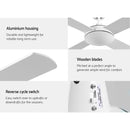 Devanti 52'' Ceiling Fan w/Remote - White