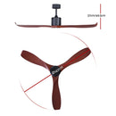 56" DC Motor Ceiling Fan with Remote 8H Timer Reverse Mode 5 Speeds Wooden - Coll Online