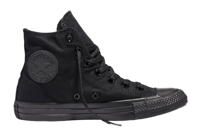 Converse Unisex Chuck Taylor All Star Hi Sneakers (Black Mono, Size 5M/7W US)