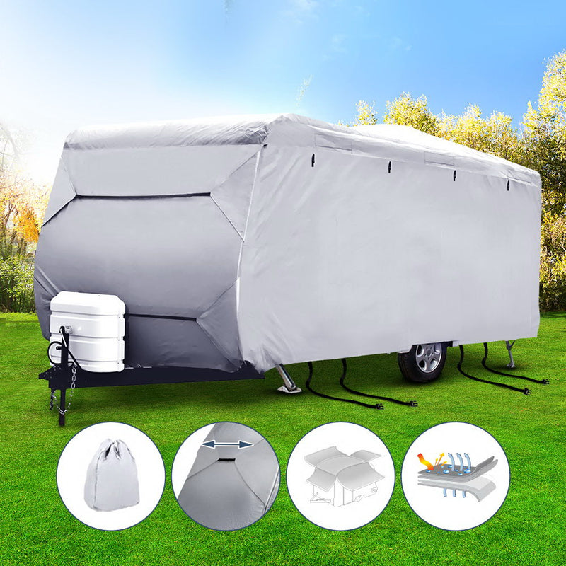 Weisshorn 16-18ft Caravan Cover Campervan 4 Layer UV Water Resistant - Coll Online