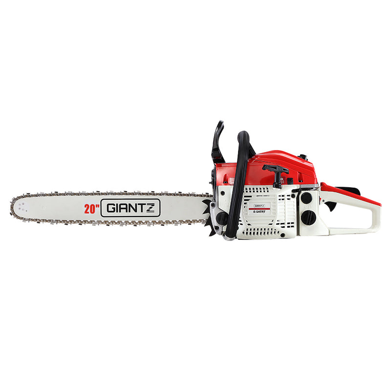 GIANTZ 52CC Petrol Commercial Chainsaw Chain Saw Bar E-Start Pruning - Coll Online