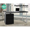 Artiss Metal Desk with 3 Drawers - Black - Coll Online