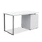 Artiss Metal Desk with 3 Drawers - White - Coll Online