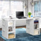 Artiss 3 Level Desk with Storage & Bookshelf - White - Coll Online