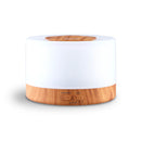 DEVANTI Aroma Diffuser Aromatherapy LED Night Light Air Humidifier Purifier Round Light Wood Grain 500ml Remote Control - Coll Online