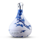 DEVANTI Aroma Diffuser Aromatherapy LED Night Light Air Humidifier Purifier Blue And White Porcelain Pattern 300ml - Coll Online