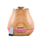 DEVANTi Aroma Diffuser Air Humidifier Light Wood Grain 400ml - Coll Online