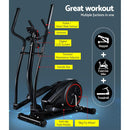 Everfit Elliptical Cross Trainer Exercise Bike Fitness Equipment Home Gym Black - Coll Online