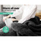 Giselle Bedding Electric Heated Throw Rug Washable Fleece Snuggle Blanket Charcoal - Coll Online