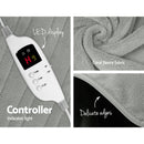 Giselle Bedding Heated Electric Throw Rug Fleece Sunggle Blanket Washable Silver - Coll Online