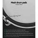 8 Piece Electric Electronic Drum Kit Mesh Drums Set Pad and Stool For Kids Adults - Coll Online