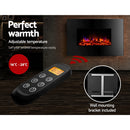 Devanti 2000W Wall Mounted Electric Fireplace Fire Log Wood Heater Realistic Flame - Coll Online