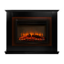 Devanti 2000W Electric Fireplace Mantle Portable Fire Log Wood Heater 3D Flame Effect Black - Coll Online