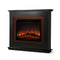 Devanti 2000W Electric Fireplace Mantle Portable Fire Log Wood Heater 3D Flame Effect Black - Coll Online