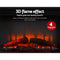 Devanti 2000W Electric Fireplace Mantle Portable Fire Log Wood Heater 3D Flame Effect Black - Coll Online