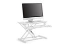 Ergolux Pro Height Adjustable Sit Stand Desk Riser (White, Medium)