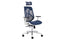 Ergolux London Office Chair (White Frame, Blue)