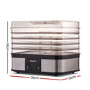 Devanti Food Dehydrator with 5 Trays - Silver - Coll Online