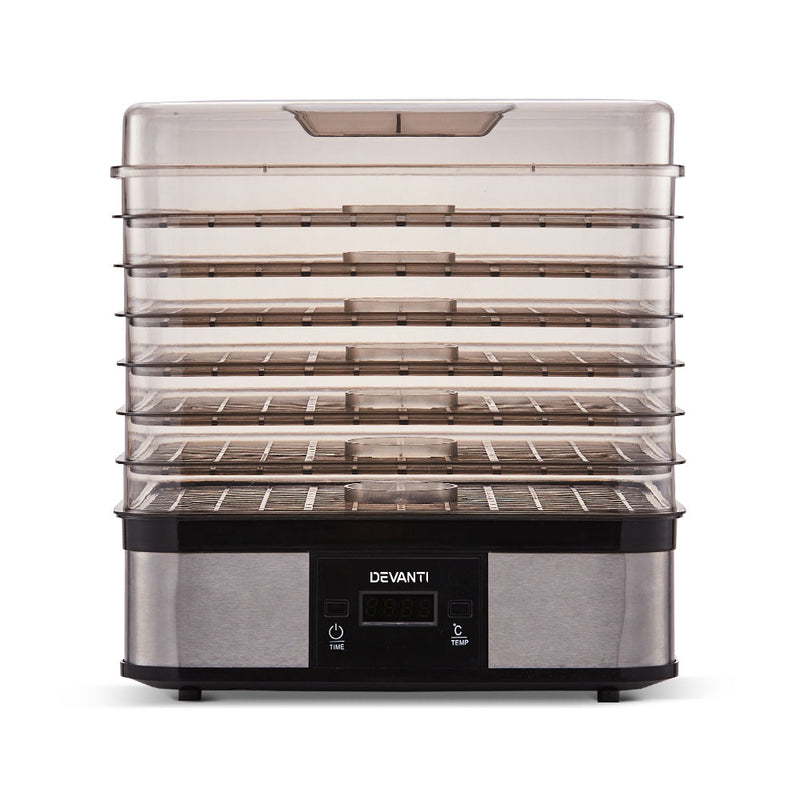 Devanti Food Dehydrator with 7 Trays - Silver - Coll Online