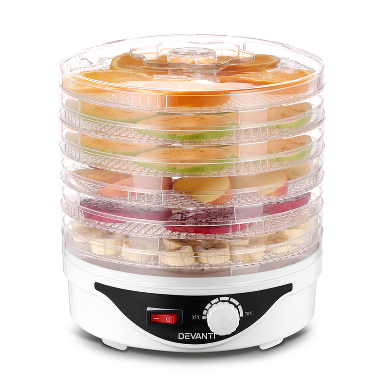 Devanti Food Dehydrator with 7 Trays - White - Coll Online