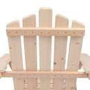 Gardeon Set of 2 Patio Furniture Outdoor Chairs Beach Chair Wooden Adirondack Garden Lounge Recliner Beige