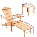 Gardeon 3 Piece Outdoor Beach Chair and Table Set