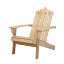 Gardeon Outdoor Sun Lounge Beach Chairs Table Setting Wooden Adirondack Patio Chair Light Wood Tone - Coll Online