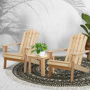 Gardeon Outdoor Sun Lounge Beach Chairs Table Setting Wooden Adirondack Patio Natural Wood Chair - Coll Online