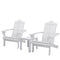 Gardeon Outdoor Sun Lounge Beach Chairs Table Setting Wooden Adirondack Patio Chair White - Coll Online