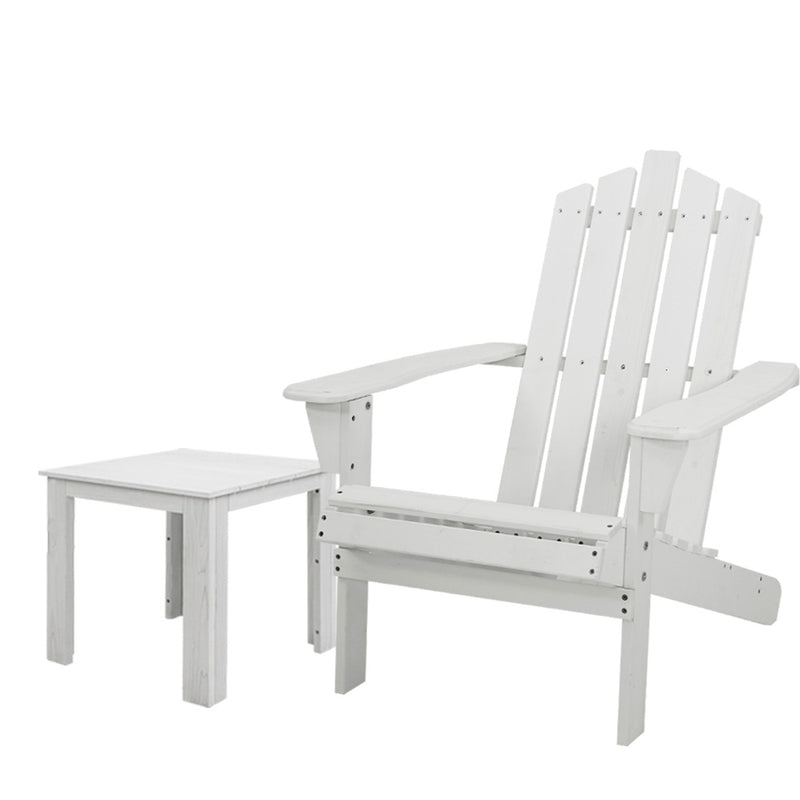 Gardeon Outdoor Sun Lounge Beach Chairs Table Setting Wooden Adirondack Patio Chair Lounges - Coll Online