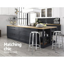 Gardeon Outdoor Bar Stools Patio Furniture Indoor Bistro Kitchen Aluminum x2 - Coll Online