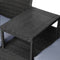 Gardeon 2 Seater Outdoor Wicker Bench - Black