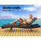 Gardeon Outdoor Sun Lounge - Black - Coll Online