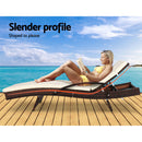 Gardeon Outdoor Sun Lounge - Brown - Coll Online