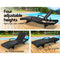 Gardeon Sun Lounge Setting Black Wicker Day Bed Outdoor Furniture Garden Patio - Coll Online