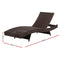 Gardeon Outdoor Wicker Sun Lounge - Brown - Coll Online