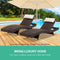 Gardeon Outdoor Wicker Sun Lounge - Brown - Coll Online