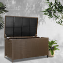 Gardeon 320L Outdoor Wicker Storage Box - Brown - Coll Online