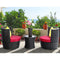 Gardeon 4 Piece PE Wicker Outdoor Set - Black