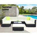 Gardeon 10PC Sofa Set with Storage Cover Outdoor Furniture Wicker - Coll Online