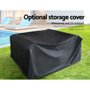 Gardeon 10PC Sofa Set with Storage Cover Outdoor Furniture Wicker - Coll Online