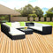 Gardeon 11PC Sofa Set with Storage Cover Outdoor Furniture Wicker - Coll Online