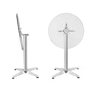 Gardeon Aluminium Adjustable Round Bar Table - Silver