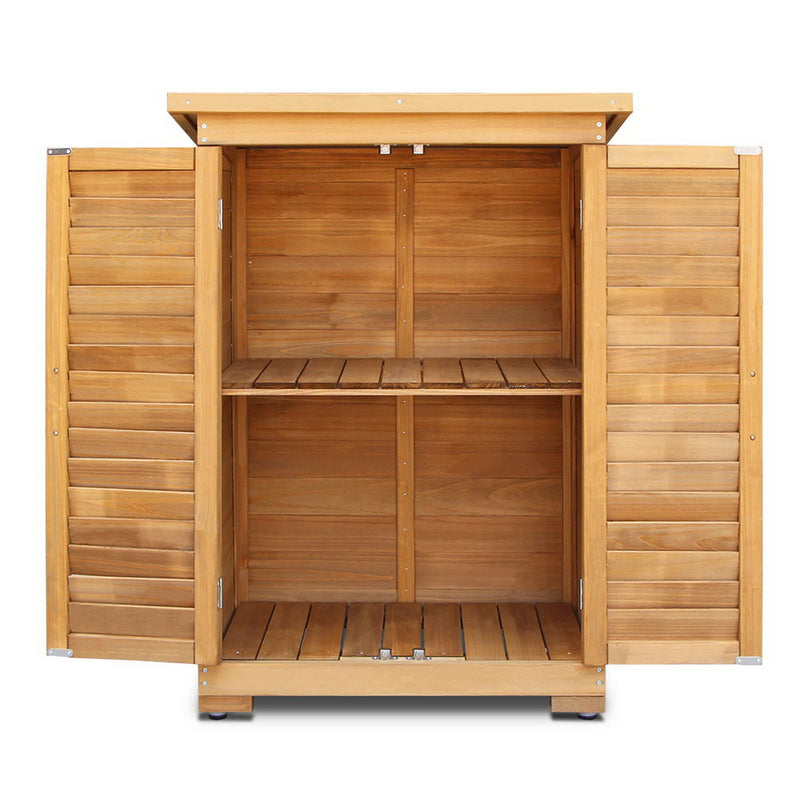 Gardeon Portable Wooden Garden Storage Cabinet - Coll Online