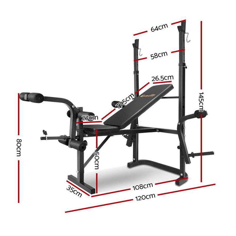 Everfit 7-In-1 Weight Bench Multi-Function  Power Station Fitness Gym Equipment - Coll Online