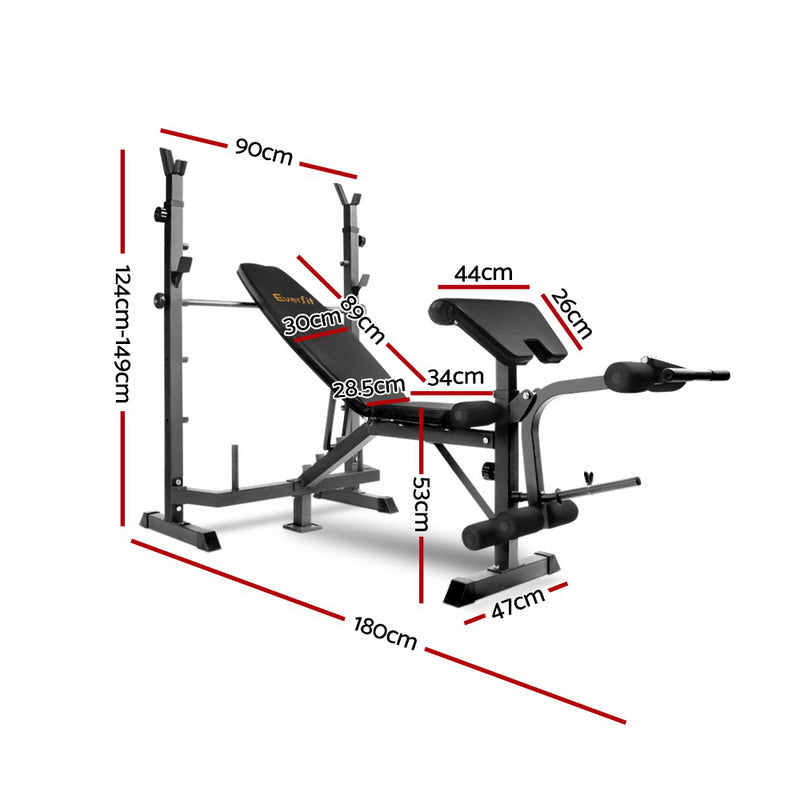 Everfit 9-In-1 Weight Bench Multi-Function Power Station Fitness Gym Equipment - Coll Online