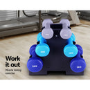 Everfit 6 Piece Dumbbell Weights Set 12kg with Stand - Coll Online