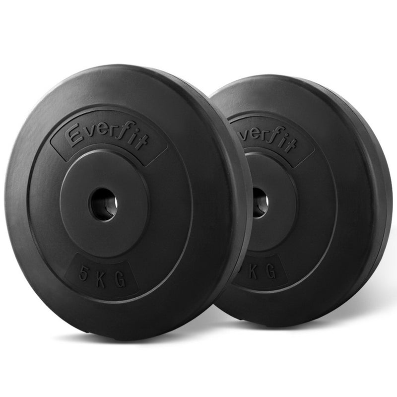 Everfit Home Gym Weight Plate 2 x 5KG - Coll Online