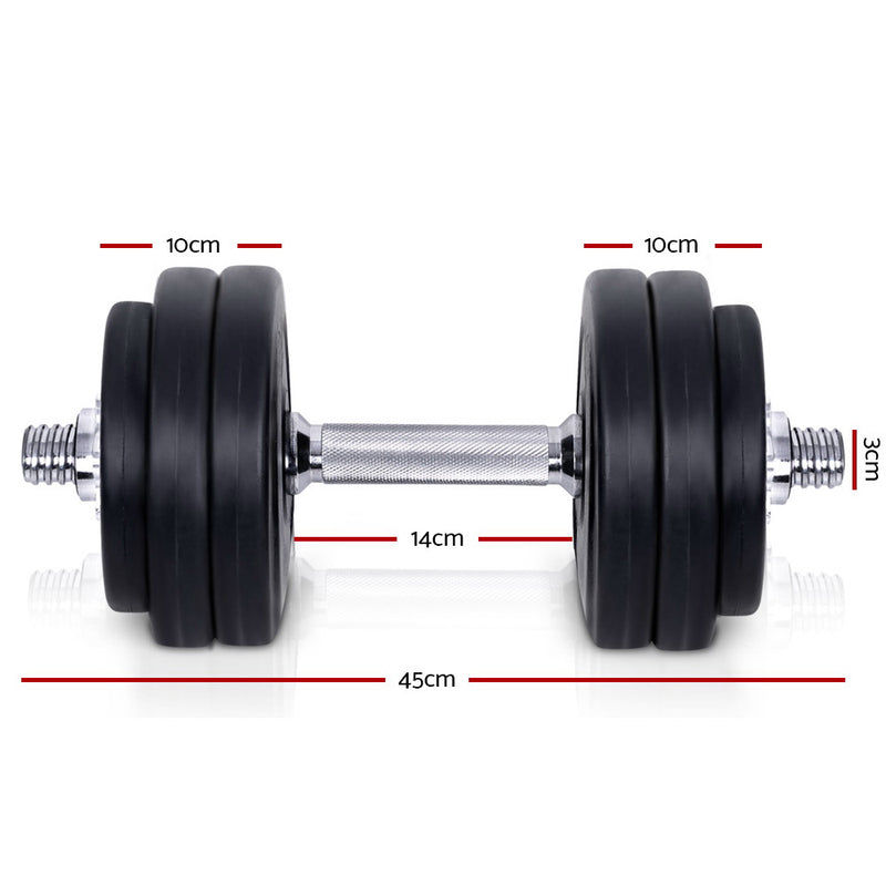 Everfit Fitness Gym Exercise Dumbbell Set 30kg - Coll Online